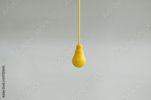 Hanging yellow bulb
