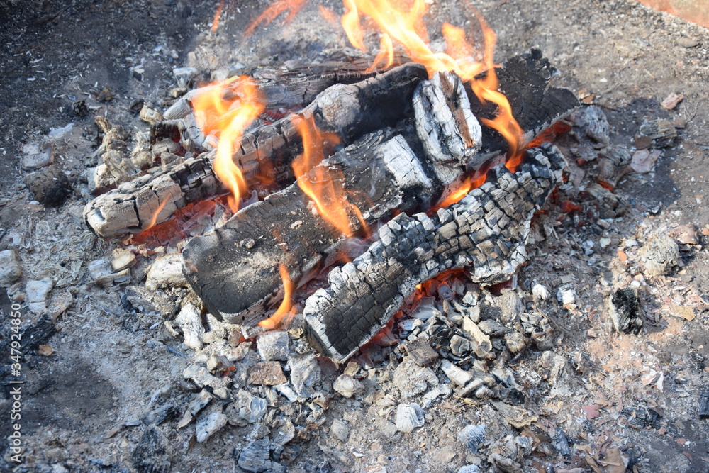 Potatoes on the coals