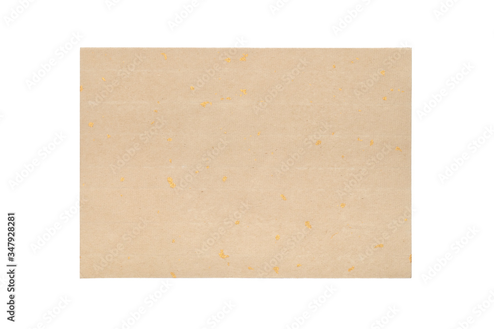 Sheet of traditional handmade paper isolted on white background Sheet of traditional handmade paper isolted on white background