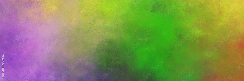 beautiful abstract painting background texture with olive drab and medium orchid colors and space for text or image. can be used as horizontal background texture
