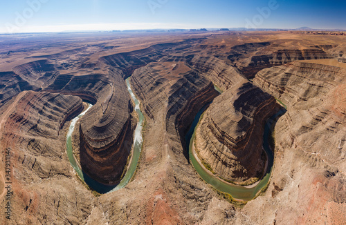 Aerial views of The Goosenecks in the San Juan River