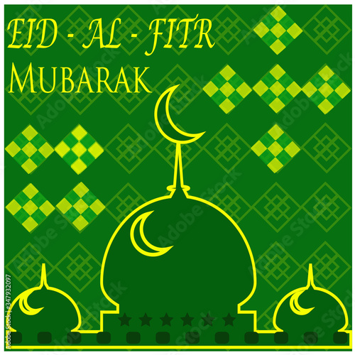 Eid al-Fitr greeting cards, vector illustrator.