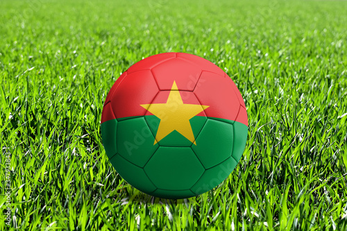 Burkina Faso Flag on Soccer Ball
