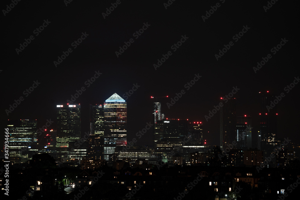 Night landscape of London City.