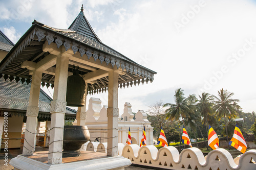 bell at the shrine of the holy tooth relic in Kandy / Sri Lanka