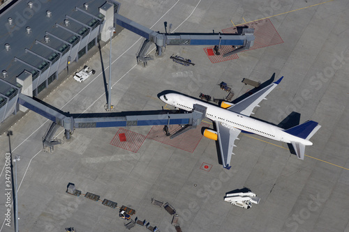 Aerial view of the international airport in Keflavik / Iceland photo