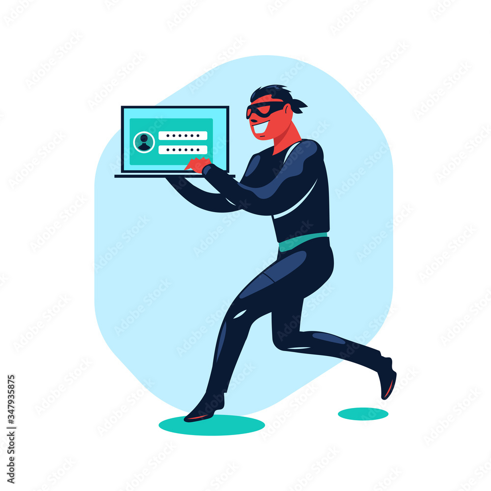 Hacker Phishing scam attack web security vector concept, Illustration of phishing and fraud Hacker Phishing scam attack web security vector concept, Illustration of phishing and fraud