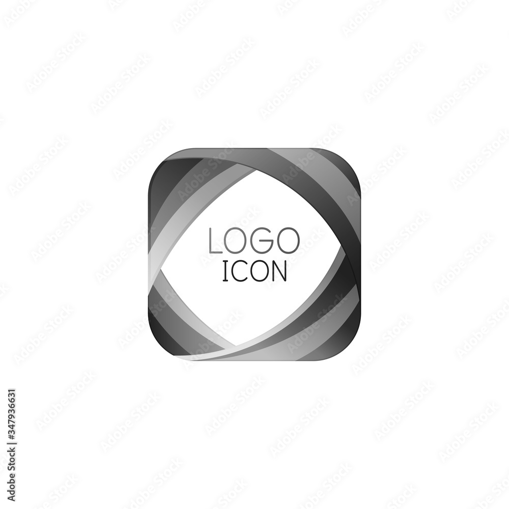 Business trendy geometric square logo design template with bright clean colors Business trendy geometric square logo design template with bright clean colors