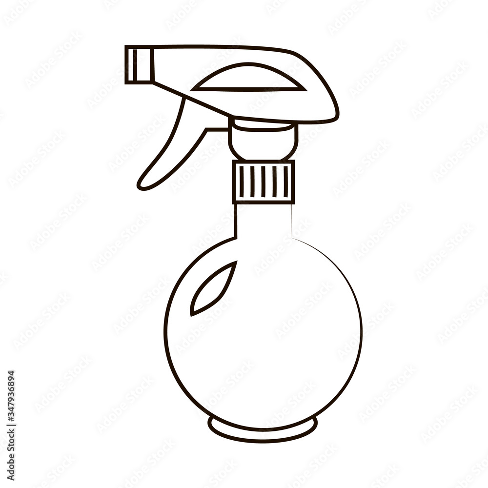 Linear vector illustration of a sprayer; a simple image of the pulivizer; tool for the care of plants and flowers; element for design. Linear vector illustration of a sprayer; a simple image of the pulivizer; tool for the care of plants and flowers; element for design.