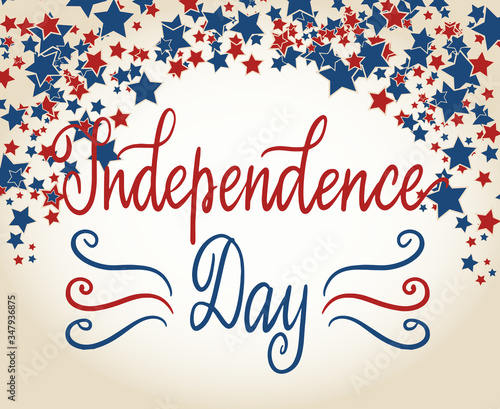 American Independence Day patriotic greeting card