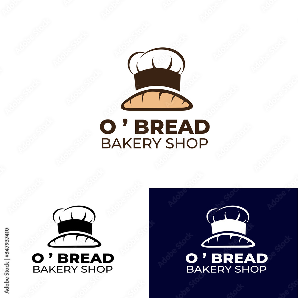 Bakery Shop Logo with style modern for business bread shop , pastry shop, cake shop , patisserie ,home bakery,cupcake shop 