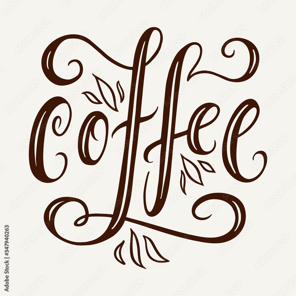 Coffee hand drawn typography lettering poster Coffee hand drawn typography lettering poster