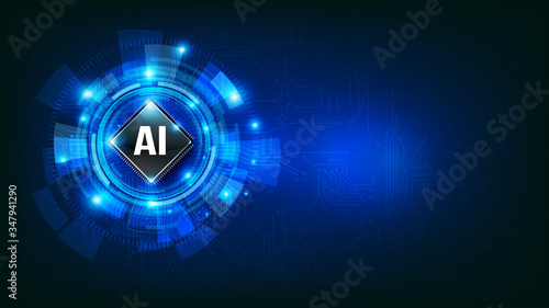 Futuristic technology AI concept 001