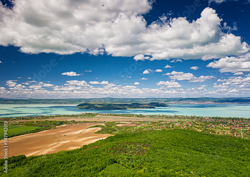 Aerial view on lake Balaton...
