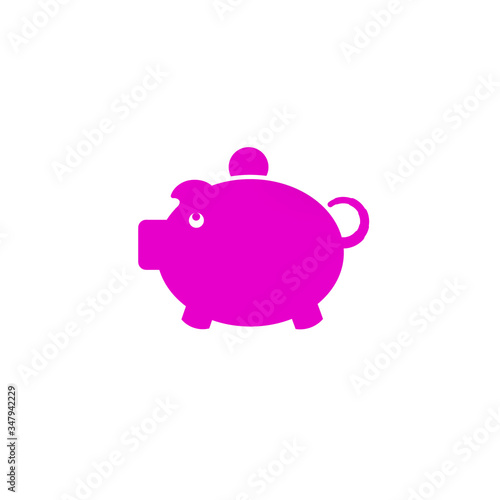 piggy bank icon on white background.