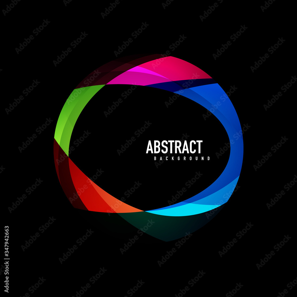 Geometric logo template, flowing waves with text Geometric logo template, flowing waves with text