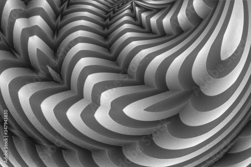 3D spiral modern ART. Creative abstract metallic background. 