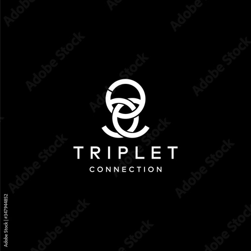 Bold and masculine logo design of connection on dark background colours - EPS10 - Vector.