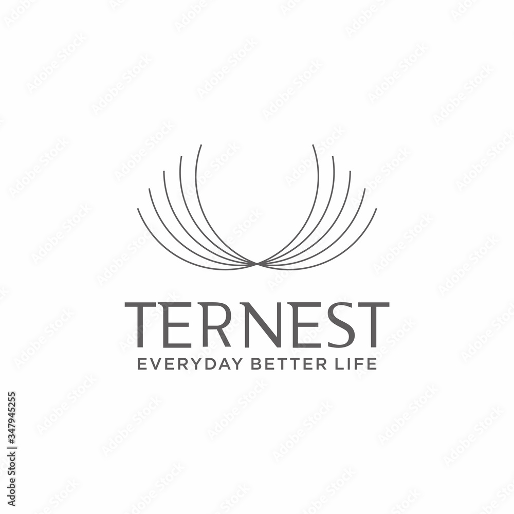 Luxury and minimalist logo design of nest on clear background colours - EPS10 - Vector. Luxury and minimalist logo design of nest on clear background colours - EPS10 - Vector.