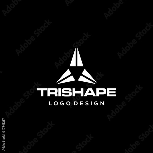 Bold and strong logo design of triangle shape with clear background colours - EPS10 - Vector.