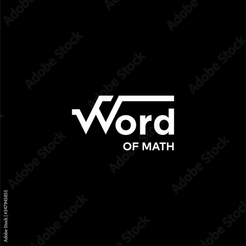 Clean logo design of math education with clear background colours - EPS10 - Vector.