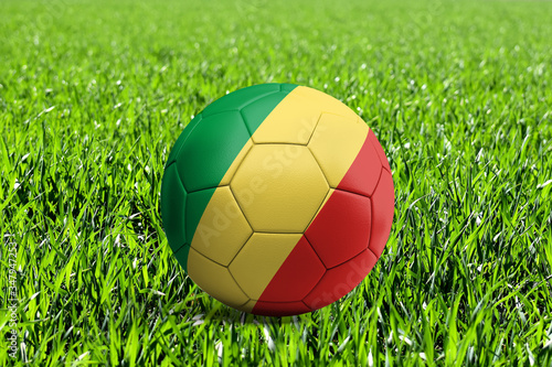 Congo Republic Flag on Soccer Ball