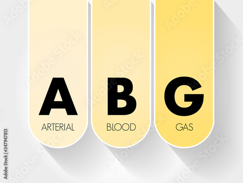 ABG - Arterial Blood Gas acronym, medical concept background