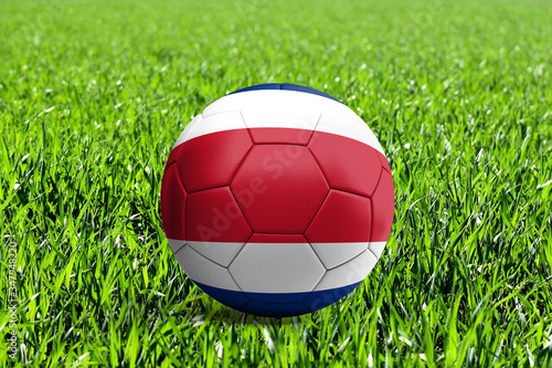 Costa Rica Flag on Soccer Ball
