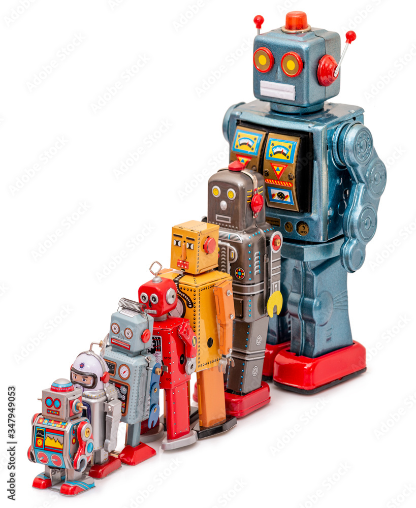 Fototapeta premium Vintage tin robot toys
