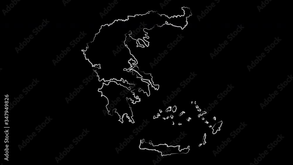 Greece coloring the map and flag. Motion design. Greece coloring the map and flag. Motion design.
