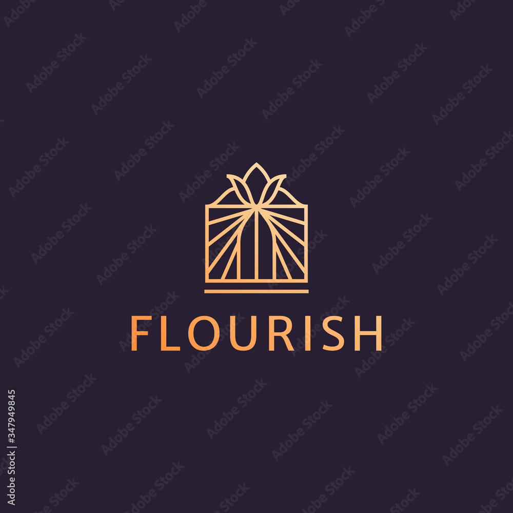 Luxury line residential, hotel, apartment logo. Elegant real estate, villa, boutique, golden house logo. Art Deco floral flower shop, store, property. Rose, sunrise, heaven, paradise gate icon. Luxury line residential, hotel, apartment logo. Elegant real estate, villa, boutique, golden house logo. Art Deco floral flower shop, store, property. Rose, sunrise, heaven, paradise gate icon.