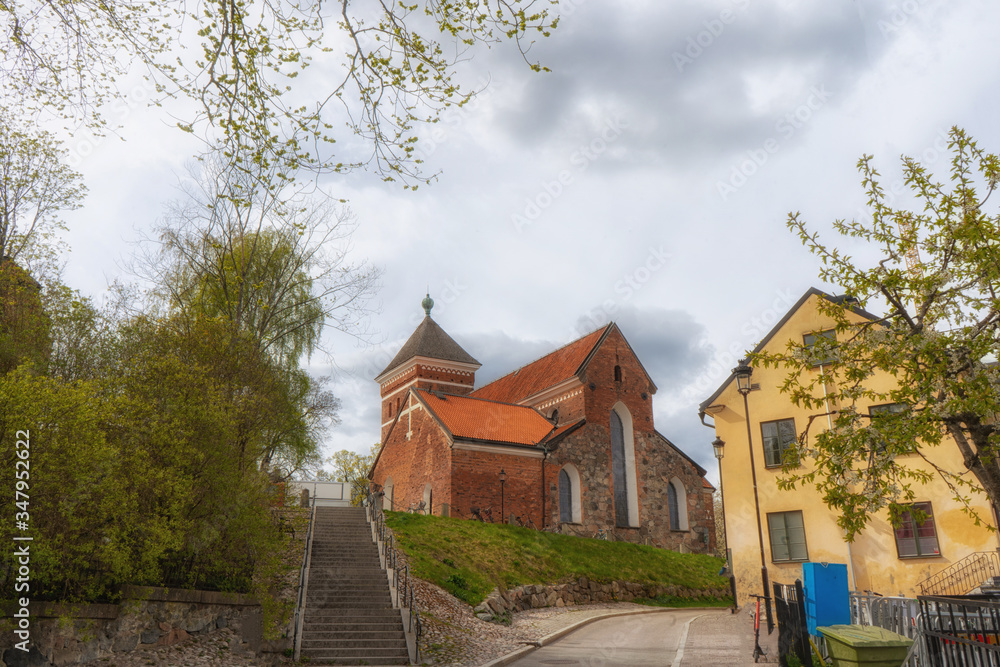 Holy Trinity Church (Helga Trefaldighets kyrka) in Uppsala. One of the oldest churches in Sweden. The old district in Uppsala