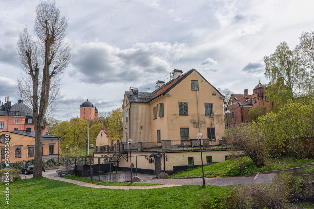 View of Uppsala old town with the castle. Landmark photo. Scandinavian town. View of Uppsala old town with the castle. Landmark photo. Scandinavian town.