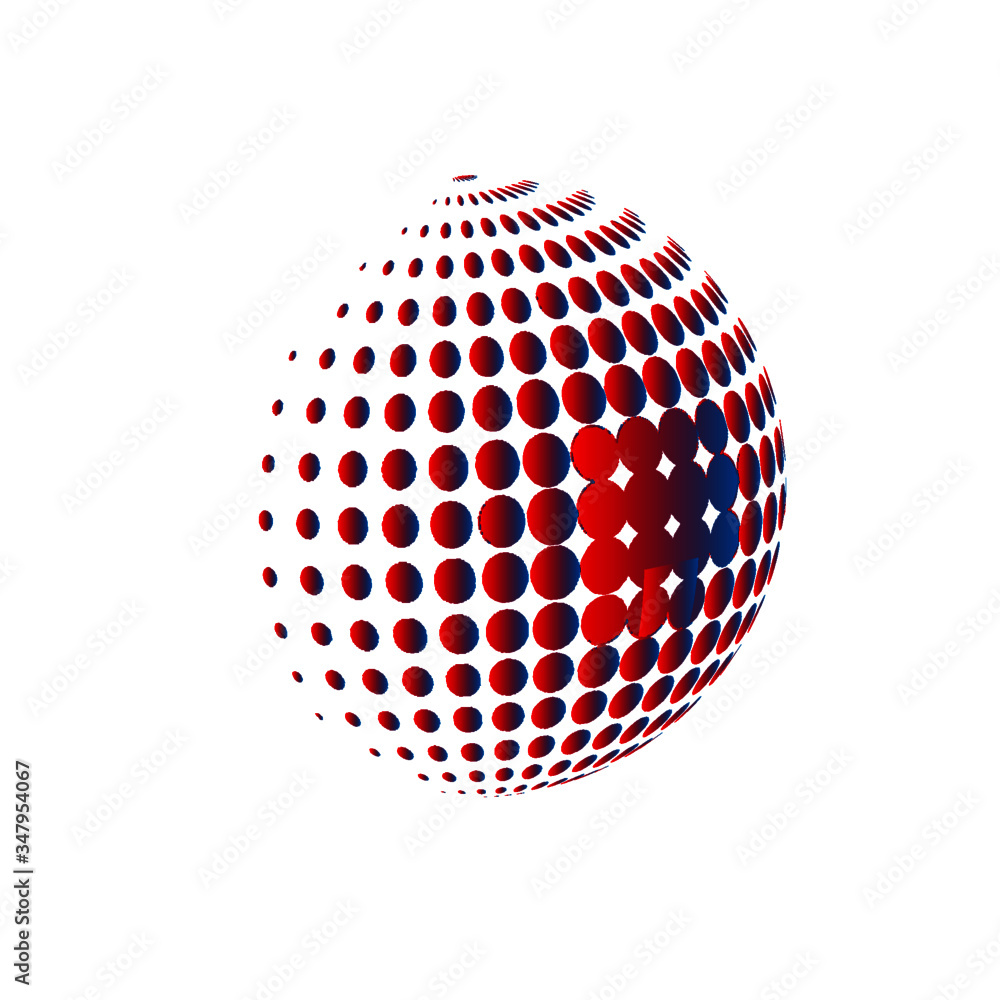 isolated 3d round red isolated 3d round red