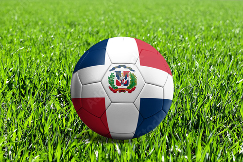 Dominican Republic Flag on Soccer Ball