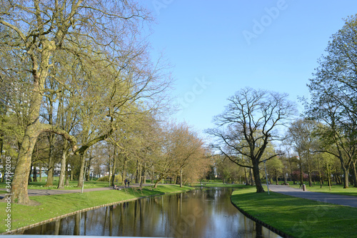 river in a park in netherlands