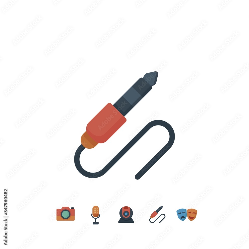 aux cable icon vector illustration design aux cable icon vector illustration design