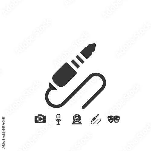 aux cable icon vector illustration design