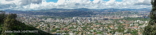 Top view of Caracas from Avila National Park  Venezuela .