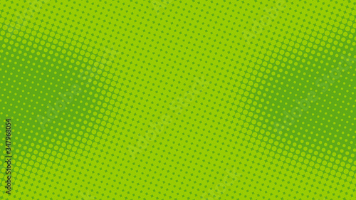Lime green pop art background in retro comic style with halftone dots design, vector illustration eps10