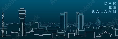 Dar Es Salaam Multiple Lines Skyline and Landmarks