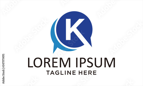 LETTER K CHAT LOGO TALK SOCIAL