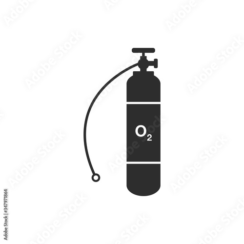 Diving Oxygen Cylinder Icon. Editable Vector EPS Symbol Illustration.