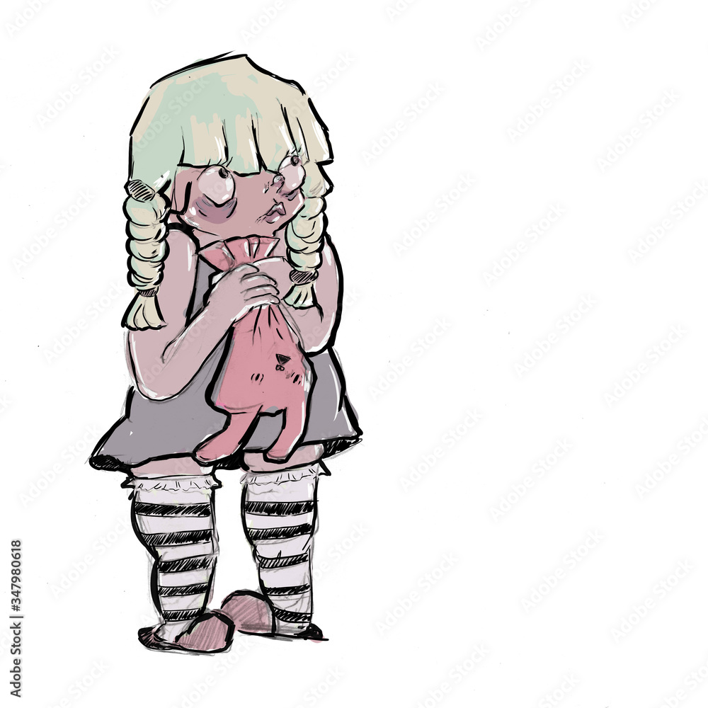 Fototapeta premium little girl