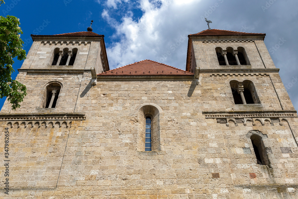 The Romanesque monastery church of Ocsa, Hungary.