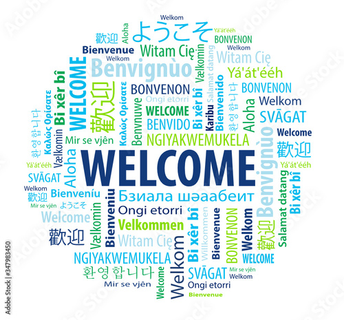 Round Welcome Word Cloud