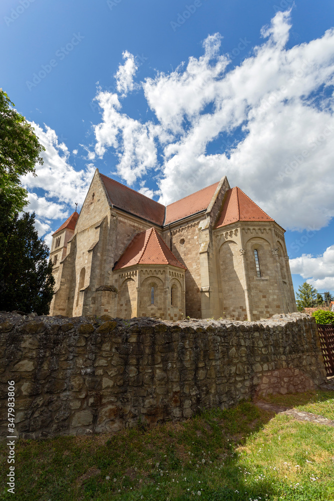 The Romanesque monastery church of Ocsa, Hungary.