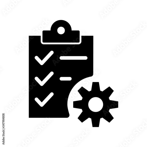 Project management vector icon. management plan icon vector.