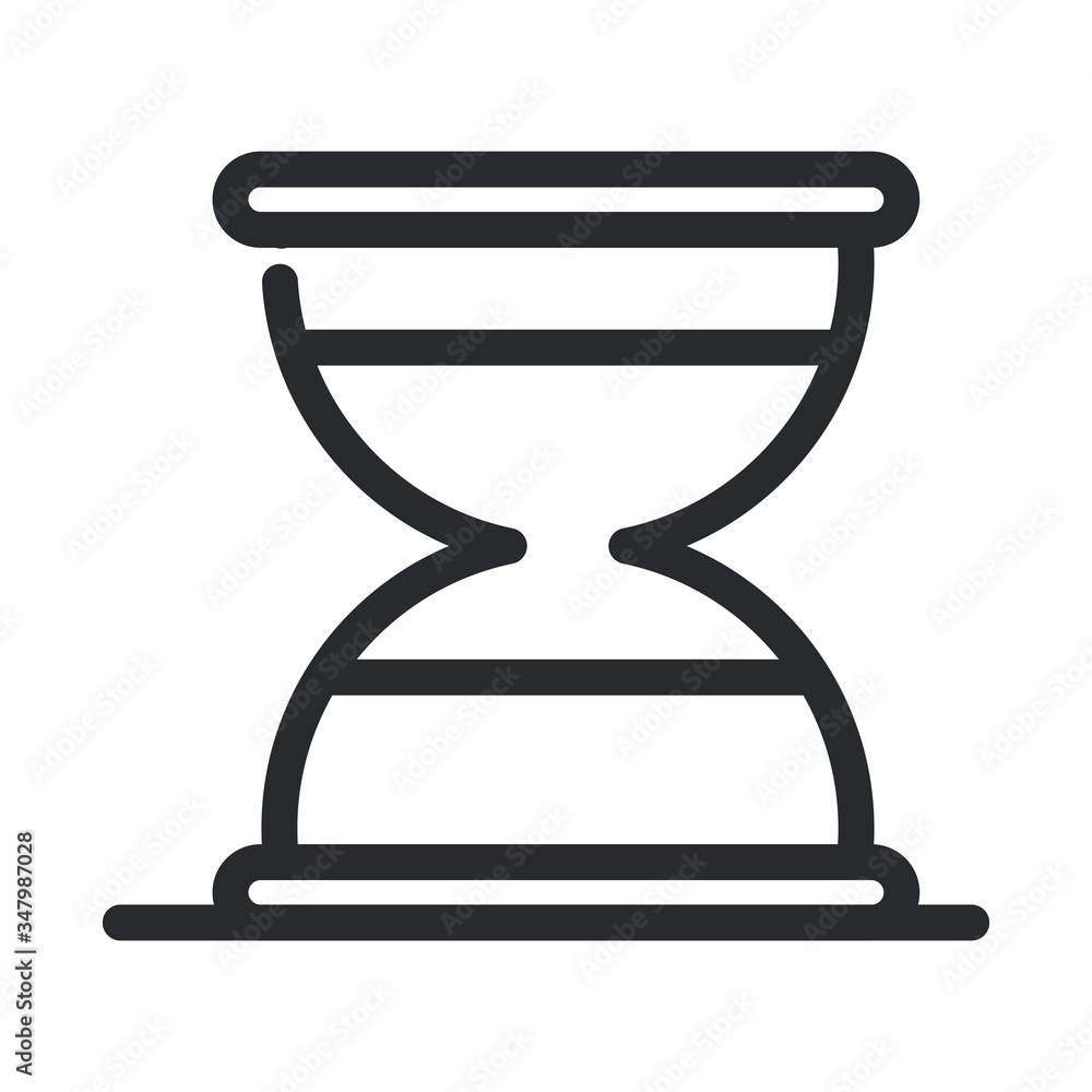 sand clock time laboratory science and research line style icon sand clock time laboratory science and research line style icon
