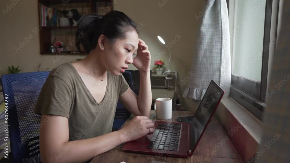 Busy female entrepreneur typing on laptop Busy female entrepreneur typing on laptop